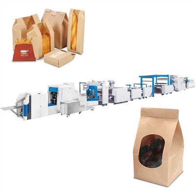Food Paper Bag Making Machine with Window